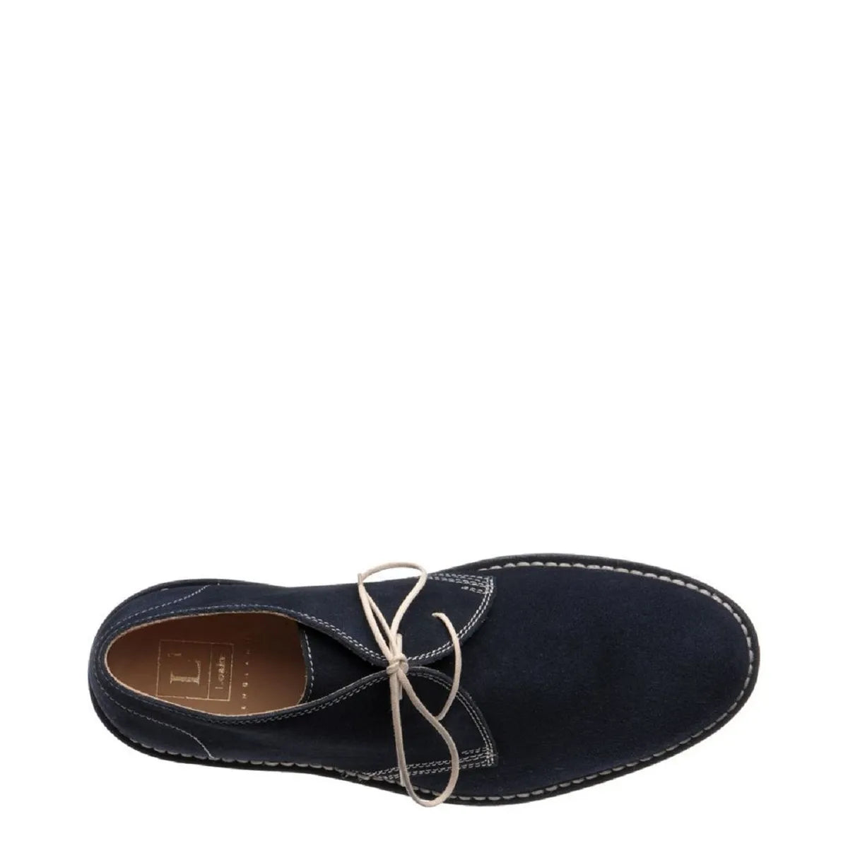 Men's Loake Sahara Classic Suede Desert Boots - Navy Suede