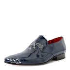 Men's VITELO Patent Leather Slip-On Shoes M 40 - Navy Patent