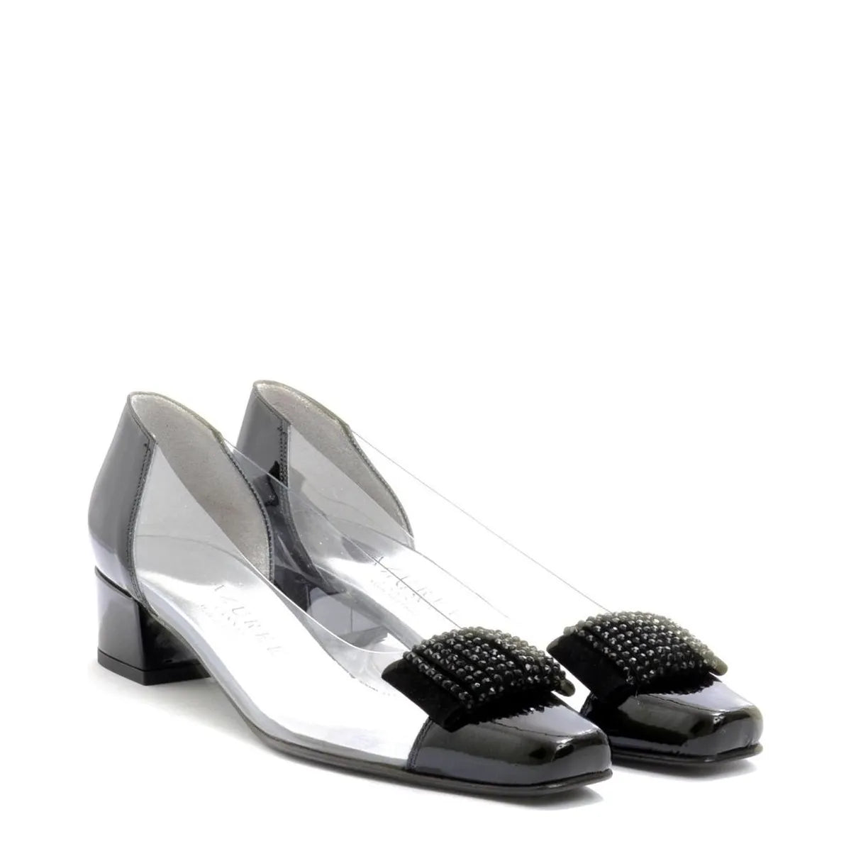 Women's AZUREE Cannes LOGRI Ballet Pump Shoes H 5 - Black