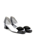 Women's AZUREE Cannes LOGRI Ballet Pump Shoes H 5 - Black