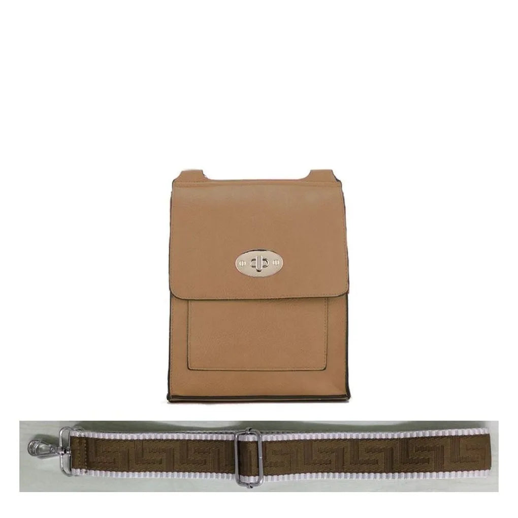 Women's Long & Son Lightweight Medium Cross Body Bags 21600 - Khaki