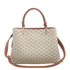 Women's Bessie London Monogram Logo Print Tote Bags BH6874 - Khaki