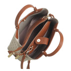 Women's Bessie London Monogram Logo Print Tote Bags BH6874 - Khaki