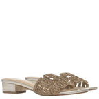 Women's TRUFFLE Collection Botham Low Heel Mules - Gold