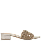 Women's TRUFFLE Collection Botham Low Heel Mules - Gold