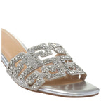 Women's TRUFFLE Collection Botham Low Heel Mules - Silver