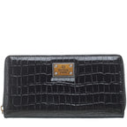 Women's Bessie Sleek Croc Print Wallets BP1449 - Black