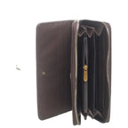 Women's Bessie Sleek Croc Print Wallets BP1449 - Coffee