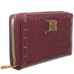 Women's Bessie Sleek Croc Print Wallets BP1449 - Wine