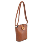 Women's Bessie London Small Button Cross Body Bag BW3630 - Tan