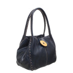 Women's Bessie London Button Shoulder Bag BW446 - Navy