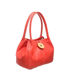 Women's Bessie London Button Shoulder Bag BW446 - Orange
