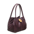 Women's Bessie London Button Shoulder Bag BW446 - Purple