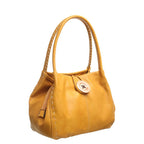Women's Bessie London Button Shoulder Bag BW446 - Yellow