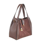 Women's Bessie London Suede Shoulder Bags BW6981 - Coffee
