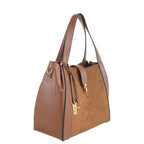Women's Bessie London Suede Shoulder Bags BW6981 - Tan