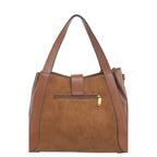 Women's Bessie London Suede Shoulder Bags BW6981 - Tan