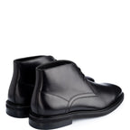 Men's John White Castle Calf Leather Chukka Lace-Up Boots - Black