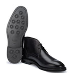 Men's John White Castle Calf Leather Chukka Lace-Up Boots - Black