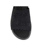 Women's Cipriata Eliana L824 Diamante Lightweight Mule Sandal - Black