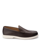 Men's John White Ethan Plain Tumbled Grain Loafer Shoes - Brown Grain