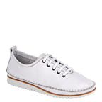 Women's Mod Comfys L988 Jazz Leather 5-Eye Flexi Lace Up Shoes - White