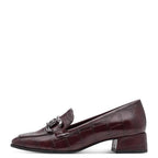 Women's Tamaris 1-24316-43 Trotteur Loafer Shoes K 15 - Merlot Croco