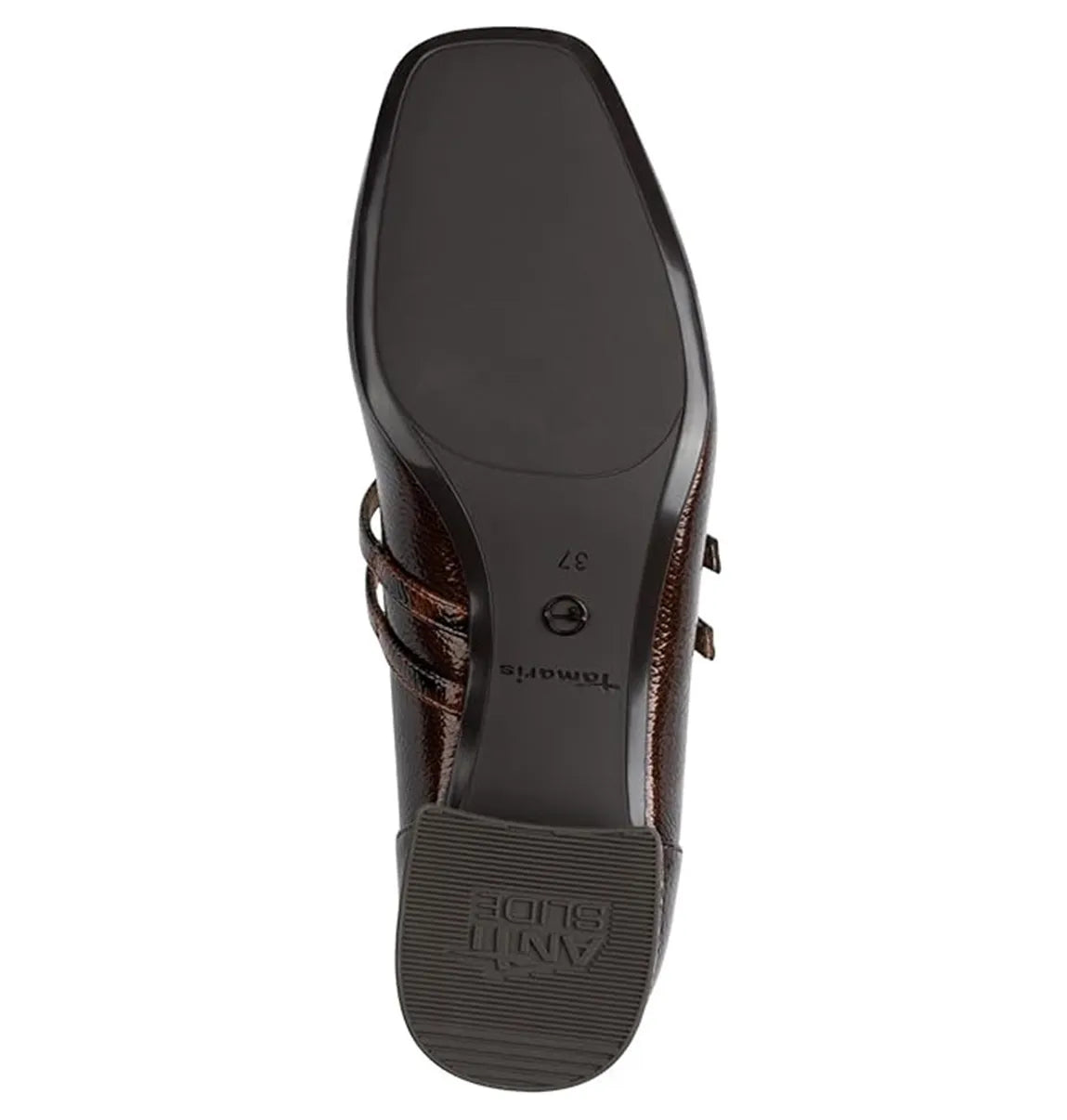 Women's Tamaris 1-22318-43 Double Strap Pump Court Shoes K 22 - Brown Combo