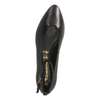 Women's Tamaris 1-22161-45 Pointed Toe Ballerina Leather Pump Shoes K 23 - Black