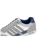 Men's ROUTE 21 Retro 6 Eye Lace Up Leisure Trainers M540G - White