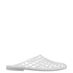 Women's TRUFFLE Collection Closed Mule Jelly Sandals MP1 - White