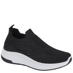 Women's Urban Jacks Negroni Lightweight Slip-On Pump Trainers - Black