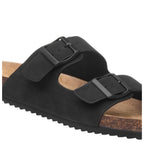 Women's TRUFFLE Collection Olsen Double Strap Open Toe Mules - Black