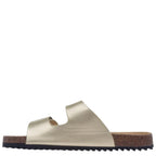 Women's TRUFFLE Collection Olsen Double Strap Open Toe Mules - Gold