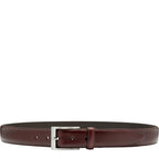 Men's Loake Philip Leather Belts - Burgundy 40" / 100cm