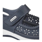 Women's Boulevard L9552 Extra Wide Fitting Touch Fastening Bar Shoes - Navy