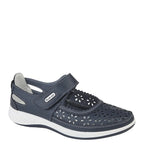 Women's Boulevard L9552 Extra Wide Fitting Touch Fastening Bar Shoes - Navy