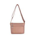 Women's Long & Son Medium Lightweight Nylon Cross Body & Shoulder Bag RF8838 - Pink
