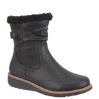 Women's Shoes By Emma Sage Warm Lined Wedge Heel Ankle Boots - Black