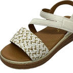 Women's Dr Keller Suki Lightweight Wide Fitting Wedge Sandals - White