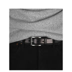 Men's Loake Philip Leather Belts - Black 44" / 110cm