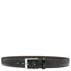 Men's Loake Philip Leather Belts - Black 44" / 110cm