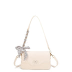 Women's Long & Son Flap Over Shoulder & Cross Body Bag XC3338 - Off White