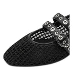 Women's Tamaris Lorita 1-22144-46 Double Strap Flat Ballerina Shoes - Black