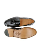 Men's Berwick 1707 8491-K3 Tasselled Leather Moccasin Shoes M 42 - Black