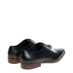Men's John White Hercules Brogue Oxford Leather Shoes - Black