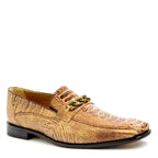 Men's EYE Exotic Ostrich Leather Slip-On Shoes M370 - Brown