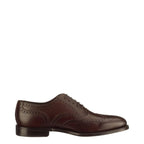 Men's Loake Buckingham Premium Brogue Leather Shoes - Dark Brown
