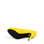 Women's EYE Peep-Toe High Heel Court Shoes F 112 - Yellow