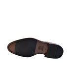 Men's VITELO Ostrich Print Leather Loafer Shoes M 67 - Black Ostrich